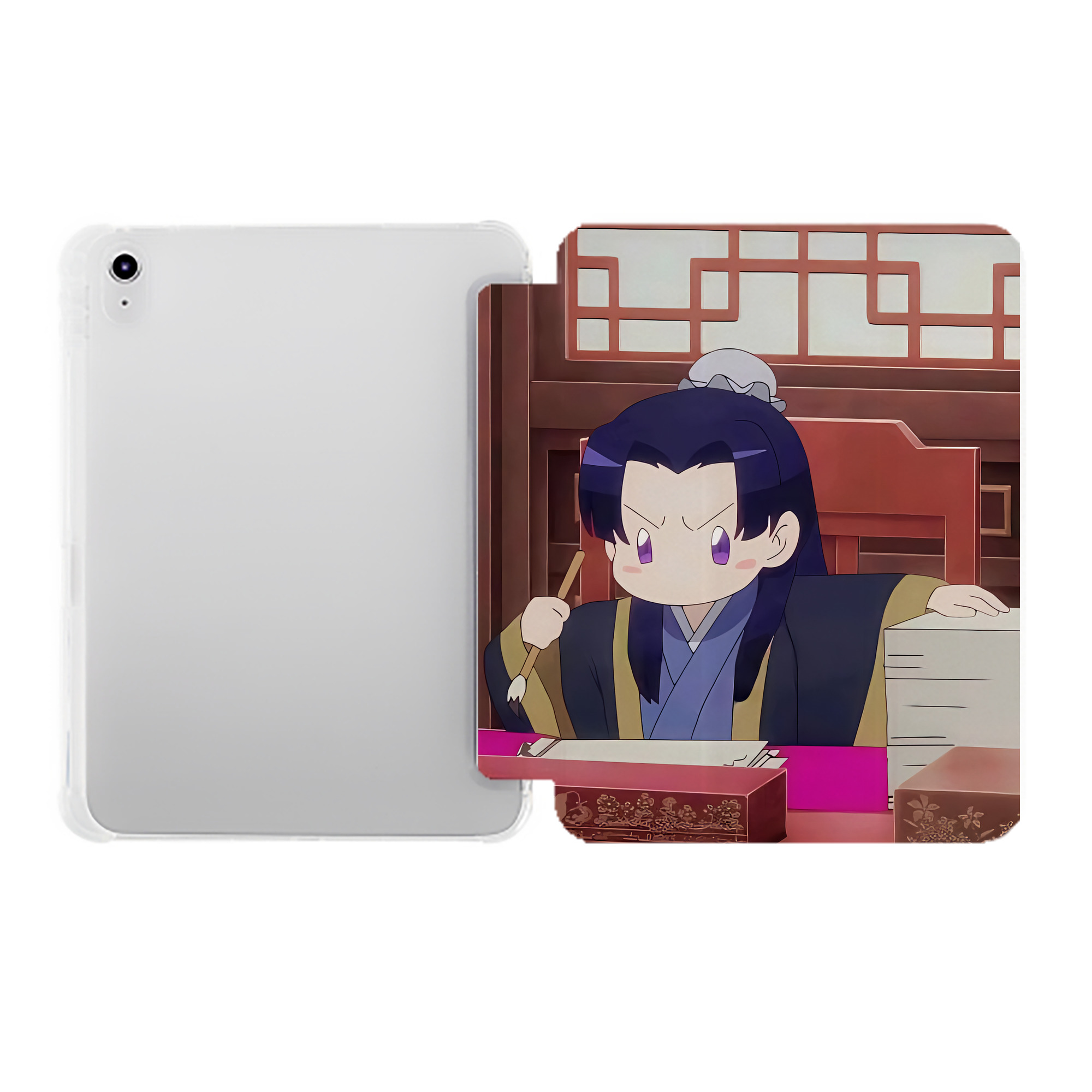 （画像用） 薬屋のひとりごと The Apothecary Diaries IPad ケース ペン収納付き 三つ折りスタンド PUレザー×シリコン 対応機種9.5/10.5/10.9インチ